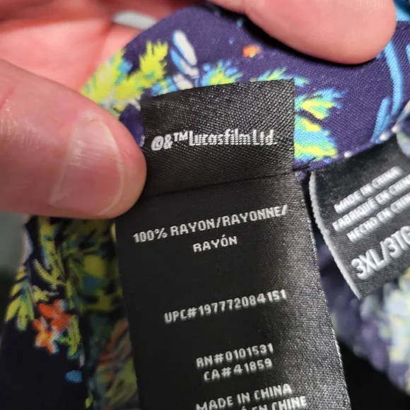 Star Wars Mandalorian Baby Yoda Grogu Button-Down Collared Shirt XXXL - Picture 4 of 7